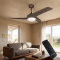 Ventilador de teto Orbegozo com luz, controle remoto e timer, marrom | Elegância e funcionalidade