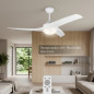 Orbegozo Deckenventilator mit Licht und Fernbedienung, 3 Flügel, 3 Geschwindigkeiten, weiß. Orbegozo Deckenventilator mit Licht und Fernbedienung, 3 Flügel, 3 Geschwindigkeiten, weiß.