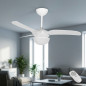 Orbegozo Deckenventilator, 120 cm, mit Fernbedienung, 3 Flügel, 3 Geschwindigkeitsstufen, Weiß