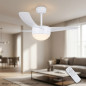 Ventilateur de plafond Orbegozo 105 cm avec télécommande et éclairage, 3 pales, blanc | Puissant et élégant