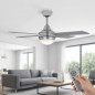 Ventilateur de plafond Orbegozo 120 cm argenté à LED avec télécommande, 3 vitesses, 60 W