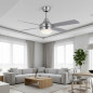 Ventilateur de plafond Orbegozo 120 cm argenté à LED avec télécommande, 3 vitesses, 60 W