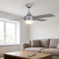 Orbegozo 120cm Silver LED Ceiling Fan with Remote Control, 3 Speeds, 60W