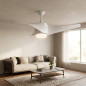 Ventilador de teto Orbegozo de 132 cm com luz LED, 3 pás curvas, 3 velocidades, 70 W, branco