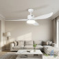 Ventilatore da soffitto Orbegozo da 132 cm con luce LED, 3 velocità, telecomando, 60 W, bianco