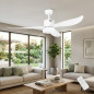 Ventilatore da soffitto Orbegozo da 132 cm con luce LED, 3 velocità, telecomando, 60 W, bianco