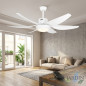 Orbegozo 138cm Ceiling Fan, 6 ABS Blades, Remote Control, 3-Tone LED Light, 5 Speeds, Timer