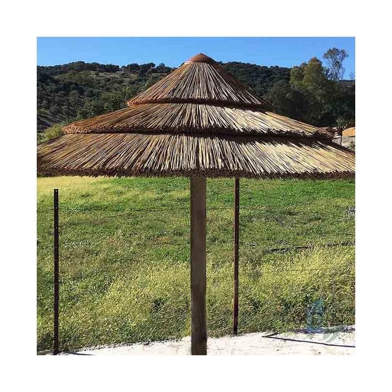 Parasol de jardin africain 2,15 mètres, hauteur 3 m pour l'extérieur et les piscines