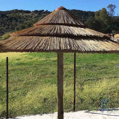 Parasol de jardin africain 2,15 mètres, hauteur 3 m pour l'extérieur et les piscines