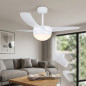 Ventilador de Techo 105 cm con Mando a Distancia y Luz Orbegozo, 3 Palas, Blanco | Potente y Elegante