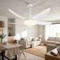 Ventilador de teto com luz LED e controle remoto, 35W, branco, classificação A+ | Ventilador de teto Ventilador de teto com luz LED e controle remoto, 35W, branco, classificação A+ | Ventilador de teto