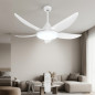 Ventilatore da soffitto con luce LED e telecomando, 35W, bianco, classe energetica A+ | Ventilatore da soffitto