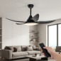 Ventilateur de plafond avec éclairage LED et télécommande, 35 W A+ | Ventilateur de plafond