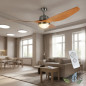 Ventilateur de plafond Orbegozo, lumière LED, télécommande, pales en bois naturel, CP96160 Ventilateur de plafond Orbegozo, lumière LED, télécommande, pales en bois naturel, CP96160