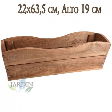 Wooden planter 22x63 cm, height 19 cm