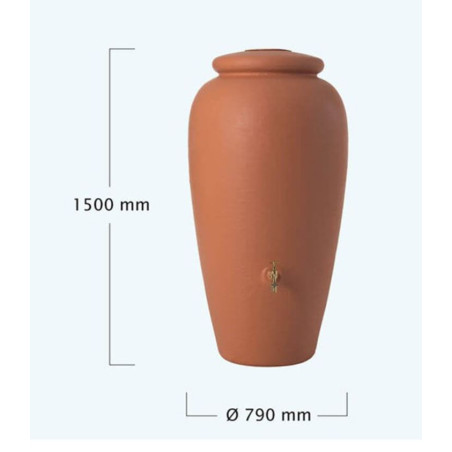 Deposito de agua 500 Litros | Anfora Jardin 500 L con Grifo