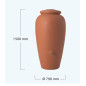 Deposito de agua 500 Litros | Anfora Jardin 500 L con Grifo | Deposito Agua de Lluvia 79 x150 cm | Depositos de Agua Decorativos