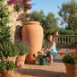 Deposito de agua 300 Litros | Anfora Jardin 300 L con Grifo | Deposito Agua de Lluvia 68x129 cm | Depositos de Agua Decorativos