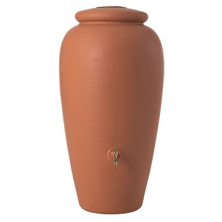 Serbatoio d'acqua da 300 litri | Anfora da giardino da 300 L con rubinetto | Serbatoio per acqua piovana 68x129 cm | Serbatoi d'