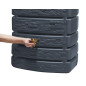 Réservoir d'eau de pluie grise 500 litres | Réservoir décoratif 75 x 51 x 184 cm | Conteneur de stockage d'eau de pluie