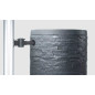 Réservoir d'eau de pluie grise 260 litres | Réservoir décoratif 60 x 93 cm | Conteneur de récupération d'eau de pluie