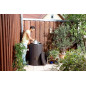 Réservoir d'eau de pluie effet bois 230 litres | Réservoir décoratif 57 x 93 cm | Conteneur de récupération d'eau de pluie