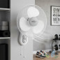 Ventilador de Pared Orbegozo Oscilante | Ventilador Electrico Inclinable 3 Velocidades | Ventilador Montaje en Pared