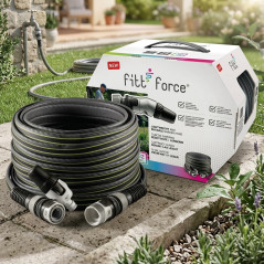 Tuyau d'jardin Fitt Force 15mm 25 mètres, gris
