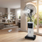 Ventilatore nebulizzatore/umidificatore con telecomando, 3 velocità, 100W | Aria fresca Ventilatore nebulizzatore/umidificatore con telecomando, 3 velocità, 100W | Aria fresca