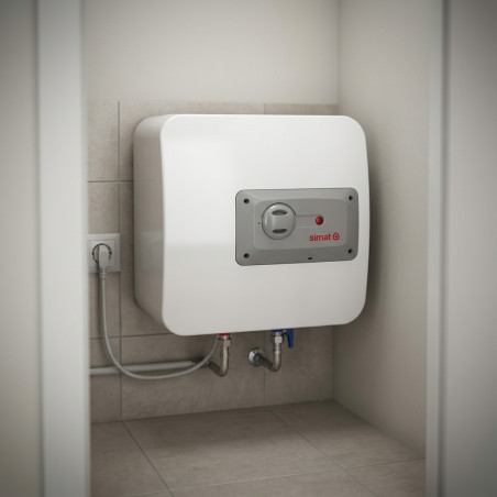 Termo Eléctrico Simat Ariston 30 L, Instalación Vertical y Horizontal, 45x37x45 cm | Termo Eléctrico | Agua Caliente