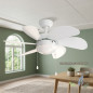 Ventilatore da soffitto FM, 80 cm, 50W, con luce, bianco | Ventilatore da soffitto | Design compatto Ventilatore da soffitto FM, 80 cm, 50W, con luce, bianco | Ventilatore da soffitto | Design compatto