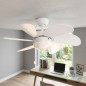 Ventilatore da soffitto FM, 80 cm, 50W, con luce, bianco | Ventilatore da soffitto | Design compatto Ventilatore da soffitto FM, 80 cm, 50W, con luce, bianco | Ventilatore da soffitto | Design compatto