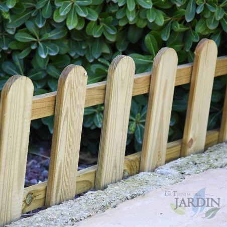 Clôture de jardin en bois, 25 x 115 cm, en bois traité pour l'extérieur