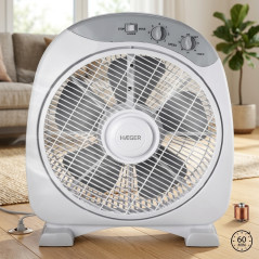  HAEGER Floor Fan with a diameter of 30.5 cm, 40W power, 3 speeds.