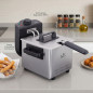 Friggitrice Jata da 1,5 litri | Friggitrice elettrica da 1000 W con termostato regolabile | Friggitrice in acciaio inossidabile Friggitrice Jata da 1,5 litri | Friggitrice elettrica da 1000 W con termostato regolabile | Friggitrice in acciaio inossidabile