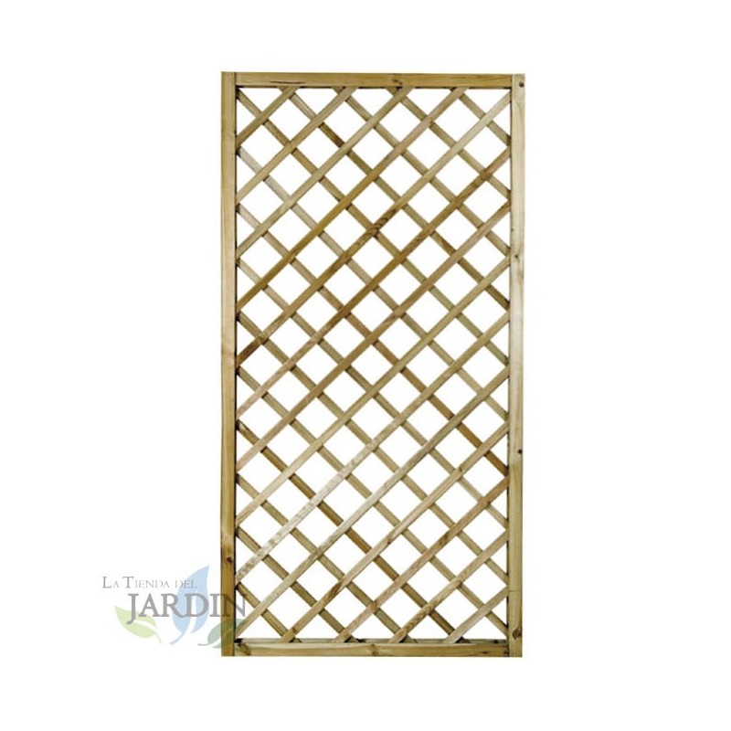 Panel de Celosia de Madera 90x180 cm | Cuadros 9 cm | Decoración de Ambientes Interior o Exterior | Celosia Decorativa Jardin Panel de Celosia de Madera 90x180 cm | Cuadros 9 cm | Decoración de Ambientes Interior o Exterior | Celosia Decorativa Jardin