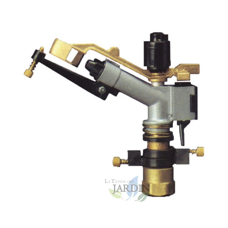 Agrar-Sprinkler 1'' Ibis Metall. Einstellbarer Bewässerungswinkel. Reichweite 13 bis 23 m. Impuls-Sprinkler, Bewässerungsrohr Agrar-Sprinkler 1'' Ibis Metall. Einstellbarer Bewässerungswinkel. Reichweite 13 bis 23 m. Impuls-Sprinkler, Bewässerungsrohr