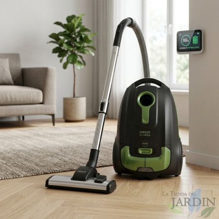 Aspirateur avec sac Haeger 700W. Système à 5 niveaux de filtrage. Capacité du sac 4 litres