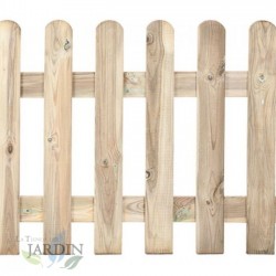 Clôture en bois classique jardin 80 x 180 cm, en bois traité pour l'extérieur