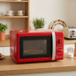 Forno a microonde Grunkel Vintage con grill, 20 litri, 700 W | Forno a microonde da banco rotante rosso | 6 livelli di potenza Forno a microonde Grunkel Vintage con grill, 20 litri, 700 W | Forno a microonde da banco rotante rosso | 6 livelli di potenza