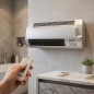 Bastilipo split heater for bathroom, 2000 W, low consumption. Remote control. Bastilipo split heater for bathroom, 2000 W, low consumption. Remote control.