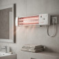 Chauffage à quartz | 2 éléments chauffants 600-1200 W | Chauffage tubulaire à quartz | Radiateur mural Chauffage à quartz | 2 éléments chauffants 600-1200 W | Chauffage tubulaire à quartz | Radiateur mural