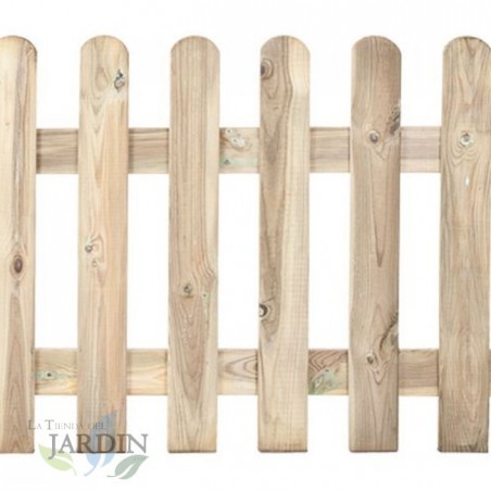 Valla clásica de madera jardín 100 x 210 cm, protección y decoración para jardines y cercados