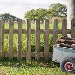 Valla clásica de madera jardín 100 x 210 cm, protección y decoración para jardines y cercados