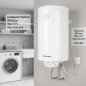 Orbegozo electric water heater. Capacity 80 liters. Maximum temperature 75ºC. Vertical installation. Low consumption. 1500 Orbegozo electric water heater. Capacity 80 liters. Maximum temperature 75ºC. Vertical installation. Low consumption. 1500