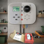 Kit de programação de irrigação elétrica Tempus Toro, 8 zonas, para uso interno + módulo Wi-Fi Kit de programação de irrigação elétrica Tempus Toro, 8 zonas, para uso interno + módulo Wi-Fi
