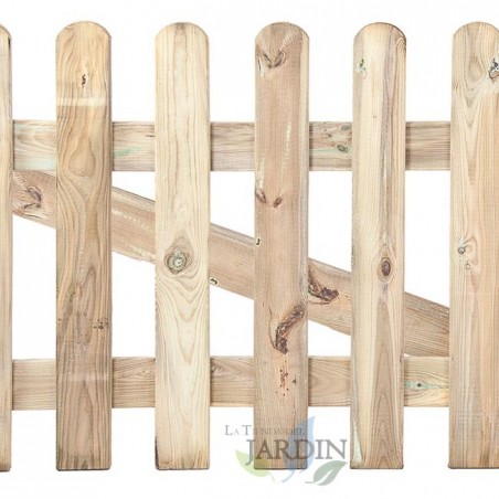Puerta clásica de madera jardín 80 x 100 cm, protección y decoración para jardines y cercados