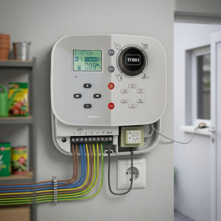 Programador de Irrigação Elétrica Tempus Toro, 4 Zonas, Interno | Temporizador de Irrigação Automático
