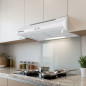 Orbegozo Standard White Cooker Hood | 60W | LED Lighting | Smoke Extraction | 60cm Wide