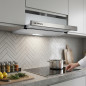 Orbegozo Teleskop-Dunstabzugshaube aus Edelstahl | 65 W | LED-Beleuchtung | Rauchabsaugung | 60 x 28–45 x 19,25 cm